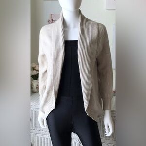 Talula Wrap Cardigan Ultra Soft Lambswool Cashmere Angora in Cream color size S